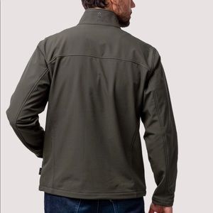 NEW Men’s Free Country dark olive green zip up fleece lined Jacket Size L 42-44